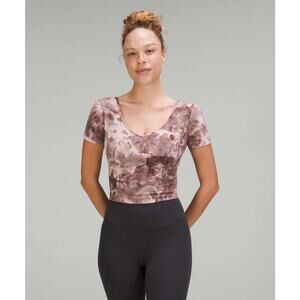 Lululemon Align T-Shirt Size 6 EUC. Diamond Dye Mink Bery Lunar Rock Shadow Grey